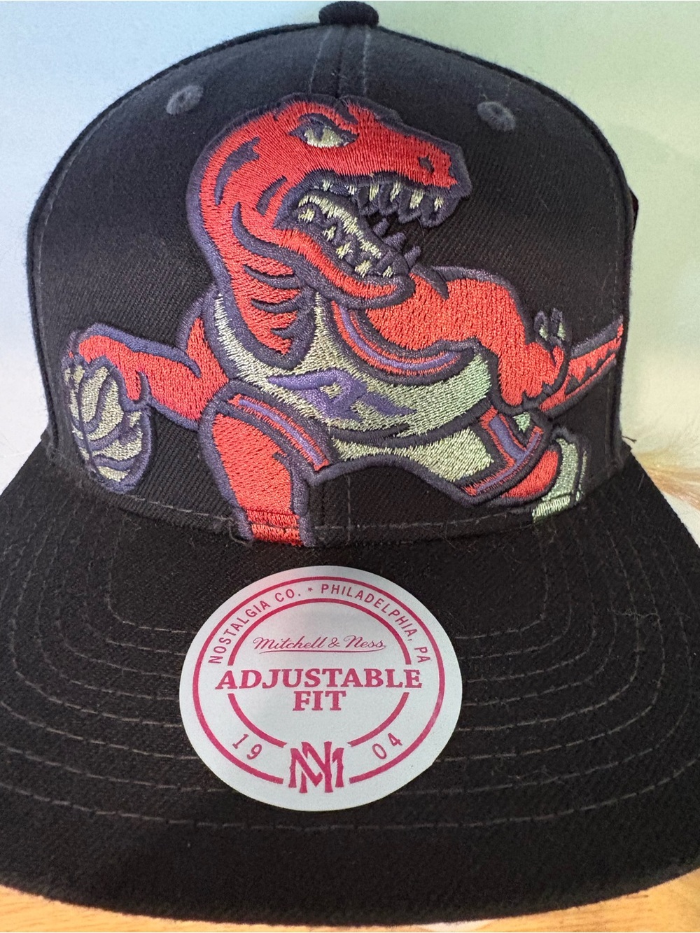 Mitchell & Ness Toronto Raptors Wool Blend Black Snapback Hat - New With Tags - Picture 2 of 11